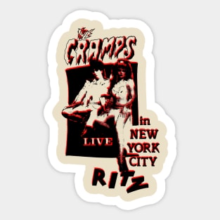 the cramps live in new york offset graphic Sticker